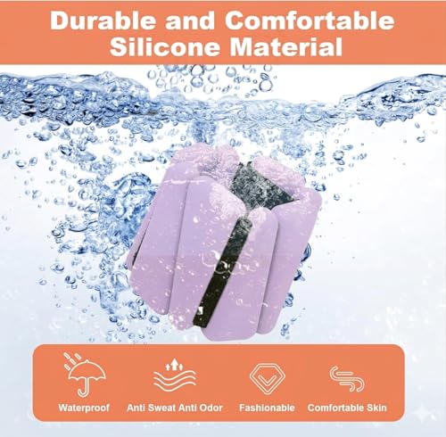 Image of Bodylastics Adjustable Ankle & Wrist Weights 2 lb Pair (1 lb Each) - Silicone, Sweat-Resistant for Arms & Legs - Perfect for Jogging, Walking, Physiotherapy, Cardio, Yoga & Strength Training