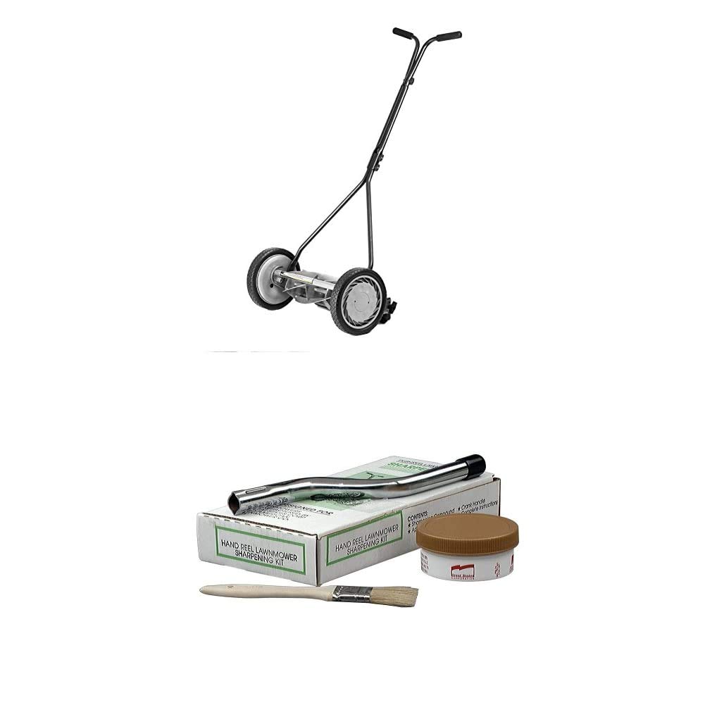 American Lawn Mower 1415-16 16-Inch 5-Blade Reel Mower & SK-01 Sharpening Kit Bundle
