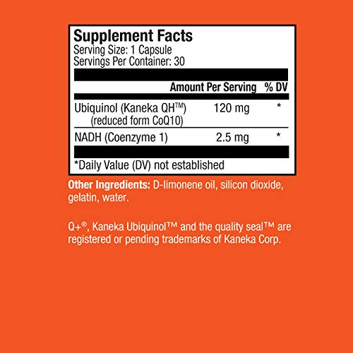 Invite Health Coq10 Ubiquinol And Coenzyme 1 Nadh, Promotes Cardiovascular And Neuromuscular Health, High Absorption Nutrition For Energy Needs, Non-Gmo Dietary Supplement, 30 Capsules (Pack Of 1) #TOP5
