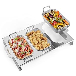 Onlyfire 3er Set Grillpfännchen mit Ständer