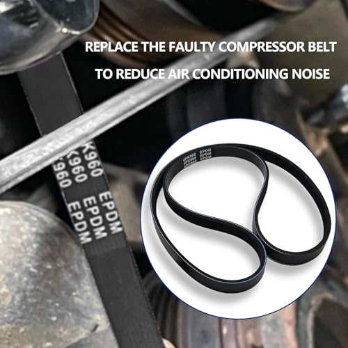 Image of Aramid AC Belt 12576447 for Hummer H2, Chevy Suburban, Avalanche, Silverado, Tahoe, GMC Yukon, Sierra, Cadillac Escalade Air A /C Compressor Belts