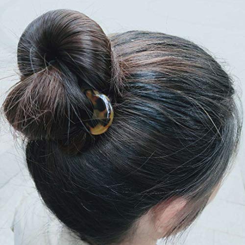 Épingles à cheveux françaises en forme de U en acétate pour chignon élégant - 7