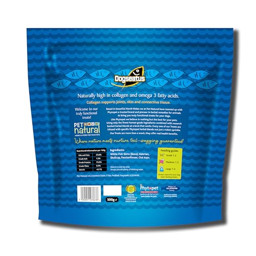 Pet Natural Dogseatus Fish Skin Braids Calming with Valerian, Skullcap & Passiflora 100% Natural - Image 2