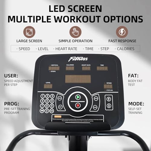 Image of Stair Stepper with Auxiliary Ladder, Commercial Grade Stair Climber Exercise Machine,15 Speed Levels Stepping Machine for Cardio and Lower Body Workouts, 660LBS, 15-164 Steps /Minute