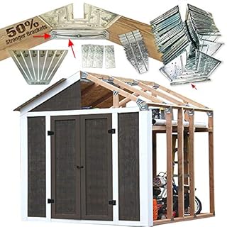 EZBUILDER 50 Structurally Stronger Truss Design Easy Shed Kit Builds 6in - 14in Widths Any Length Storage Barn Shed Garage Playhouse Easy Framing Kit 2x4 Basic Barn Roof Wood NOT Included
