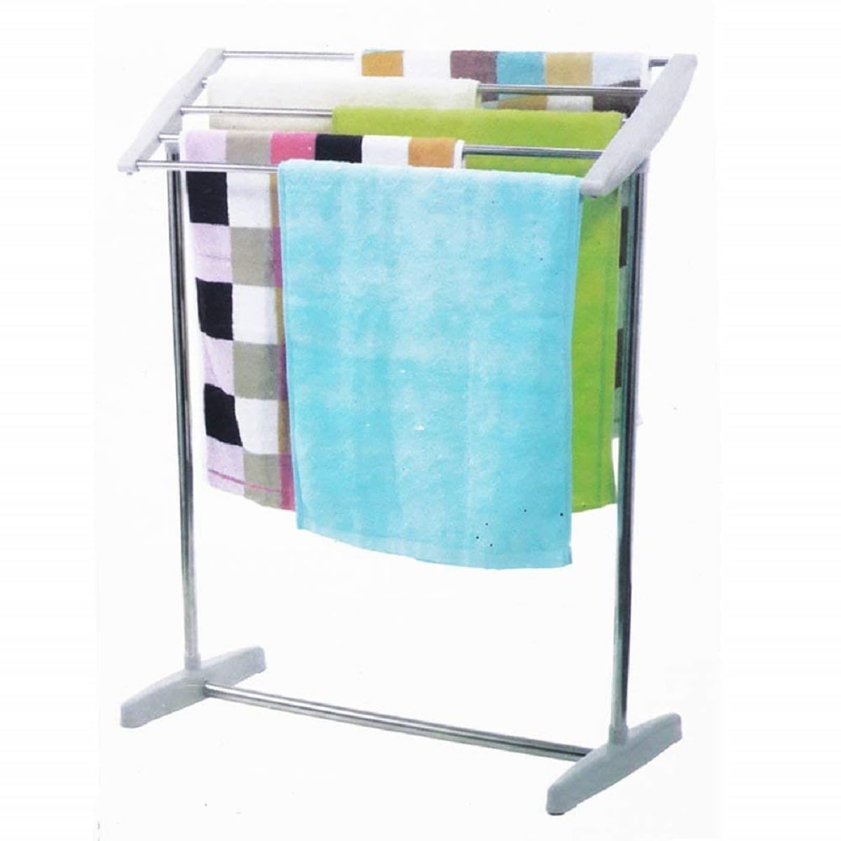 CRAFTOVO Stainless Steel Towel Rack, Floor-Standing Multi-Functional Mobile Foldable Balcony Towel Stand Indoor and Outdoor, Drying Holder. (B0DCS4S5C4) Amazon Price History, Amazon Price Tracker