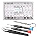bayite Eyeglass Sunglass Repair Kit with Screws Nose Pads (4 Types, 8 Pairs) Tweezers Screwdriver 21 Types Tiny Micro Screws 1000Pcs Assortment Stainless Steel Screws for Spectacles Watch