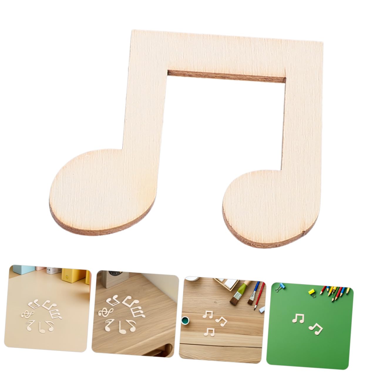DOITOOL 100 piezas Notas Musicales Madera sin Terminar para Manualidades Decoración Fiestas Pintura Infantil Creatividad Familiar