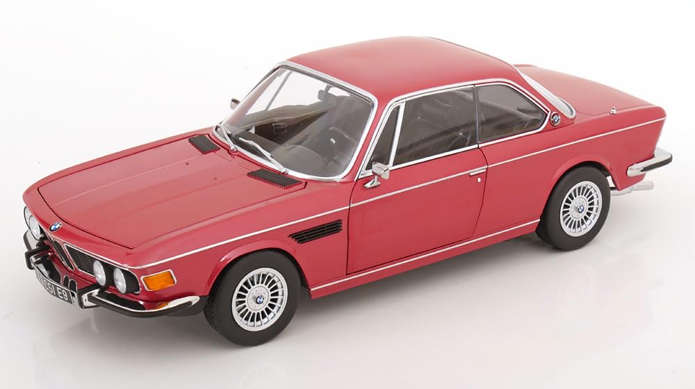 KK Scale KKDC120192A - 3.0 CSI E9 Red Metallic with Alpina Rims 1971 - échelle 1/12 - modèle de Voiture
