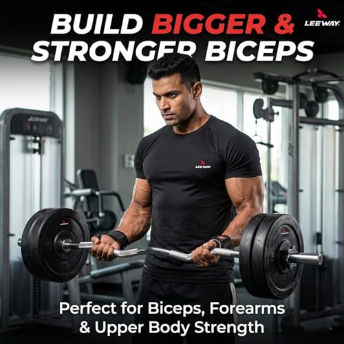 Image of Leeway 20kg Combo | Home Gym Set for Men | Barbell Rod with Plates and Dumbbell Set | Rubber Weight Plates, 3 Ft Curl + 5 Ft Rod (28mm) | Gym Equipments Zym, Jim ka Saman (1, Black, 20kg Set (2X4+3X4))