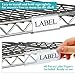 80 Packs Plastic Shelf Label Tags Metro Shelf Label Holders for Wire Shelving Clips with Paper Inserts Clips On to Shelves Compatible with 1-1/4 Inch Shelves