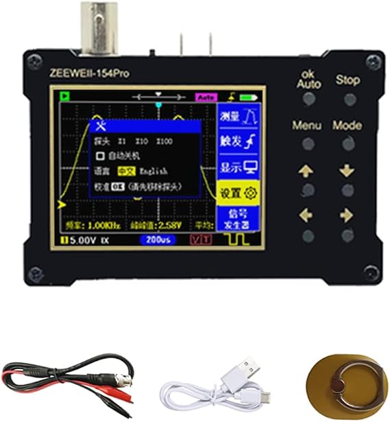 Oscilloscopio Digitale DSO3D12 3 In 1 – 120MHz, Doppio Canale, Multimetro TRMS E Generatore Di Segnali, Display IPS 3,2 Pollici