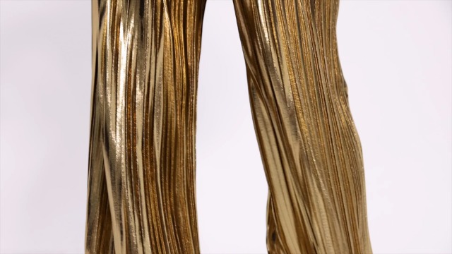 Wide Leg Pants Women Dressy Heipeiwa Women's Metallic Wide Leg