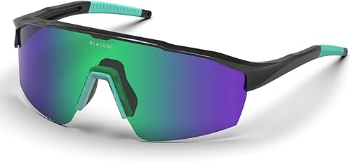 BEACOOL Gafas de sol polarizadas deportivas de ciclismo para hombres y mujeres, UV400, gafas de sol de béisbol, TR90, marco para pesca, correr,