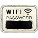 Excello Global Products WiFi Password Sign Made from Distressed Weathered Surface Wood. Includes a Mini Chalkboard to Display WiFi Password (White)