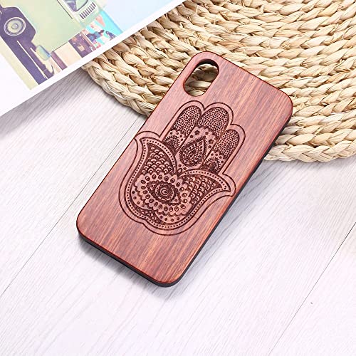Coque en bois massif gravée pour iPhone XS et 12 Pro Max au design antichoc élégant