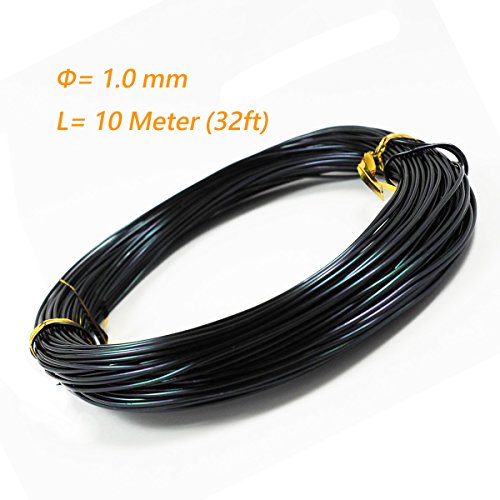 Kebinfen Tree Training Wires for Bonsai Tree, with Bonsai Wire Cutter - Size 1.0 mm/ 1.5 mm/ 2.0 mm (128 Feet Total), Anti-Corrosion and Rust Resistant