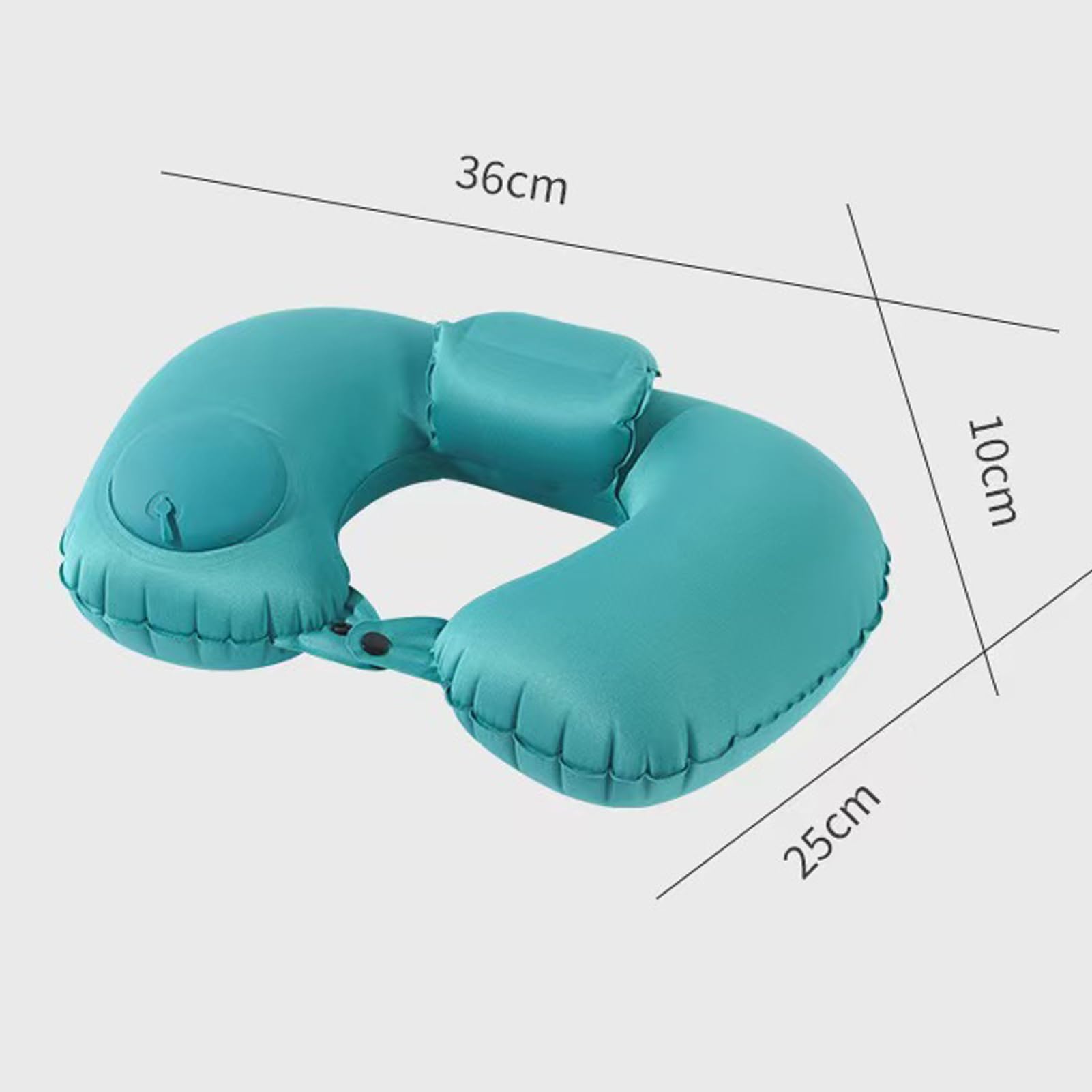 Lot de 2 coussins gonflables de voyage gonflables à la main - Oreiller gonflable pour le cou - Oreiller gonflable pour le camping - Oreiller gonflable de camping - Oreiller de taille gonflable pour le