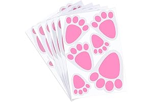 KUUQA Easter Bunny Felt Push-On Shoes Funny Bunny Feet Washable Footprint Paper