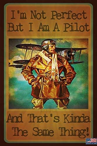 Letrero de metal para todo tipo de clima, hecho en Estados Unidos, 8.0 x 12.0in, divertido regalo de aviación Humor ATC Airport Airplane