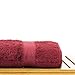 Luxury Hotel & Spa Towel Turkish Cotton Bamboo (Cranberry, Bath Towel - Set of 4)