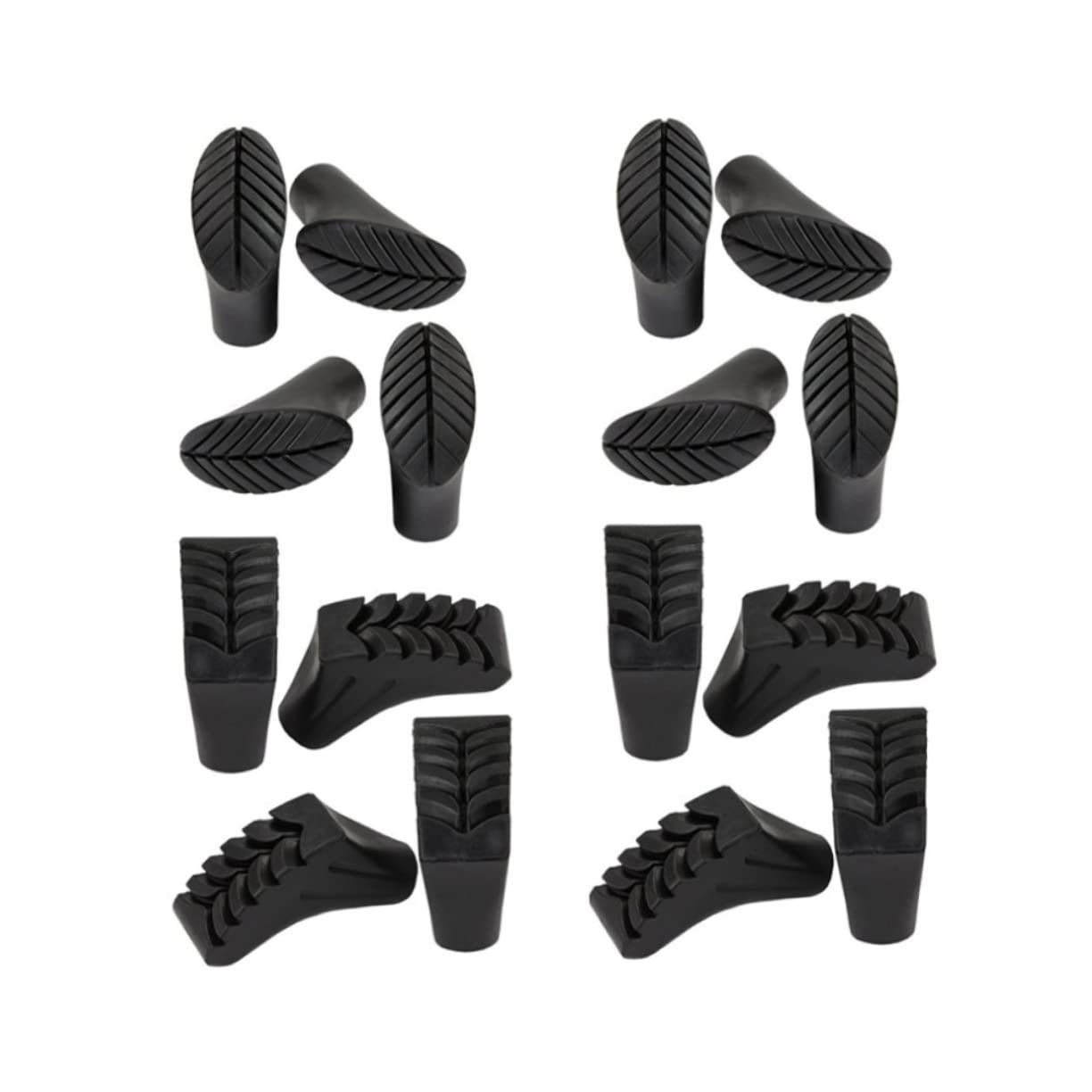 Toddmomy Embouts de Bâtons de Randonnée Stables 16 Pièces Pieds de Bâtons de Randonnée Embouts en Caoutchouc pour Bâtons de Marche Facile à Installer pour Les Conditions Météorologiques