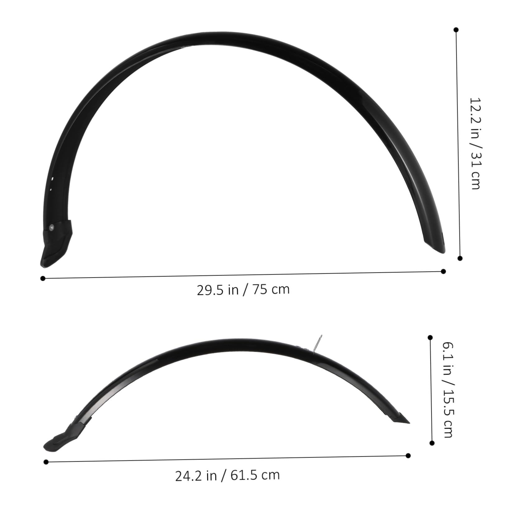 Happyyami 1Set Mountain Bike Mudguards Front Rear Wheel Mud Flaps for Road Gravel Cycling Extended Design for Full Coverage Protection Secure Fixation with Included