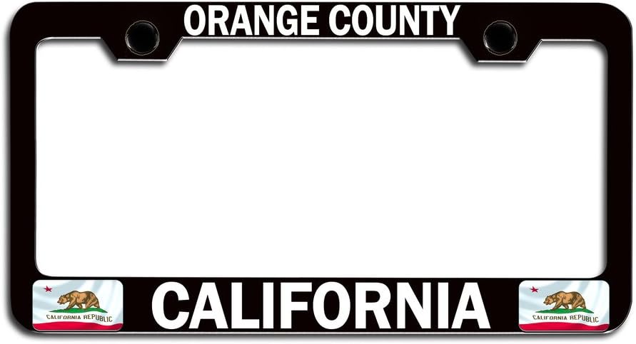 Makoroni - Orange County California Californian Bl Steel License Plate Frame, License Tag Holder