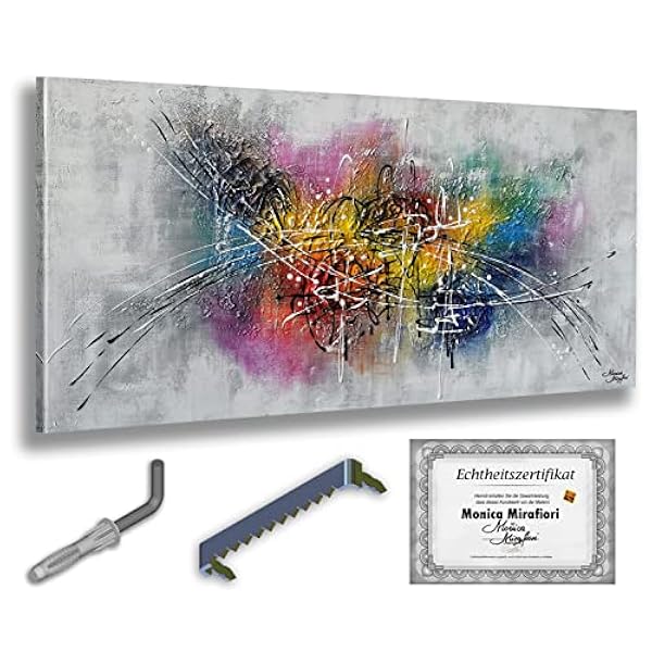 Monica Mirafiori I 100% handgeschilderd I schilderij bolero 140x70cm | schilderij handgeschilderd | acrylschilderij | zeer grote acrylafbeelding I moderne kunst I kunstafbeeldingen