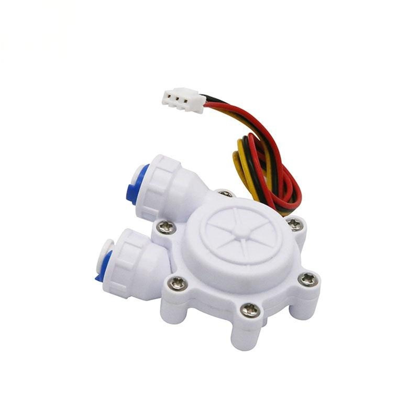 2pcs Miniature Hall-Effect Flow Meter Sensor for Coffee Machines Water Dispensers Barbed Quick-Connect Interface Easy to Operate(2 PointsPE(0°))