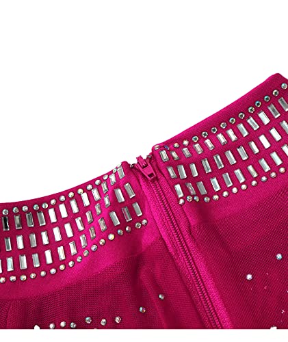 Mono de una pieza con diamantes de imitación acabados de alta costura 4