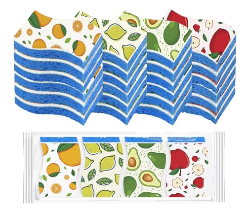 AIDEA Sponges Kitchen, Non-Scratch Scrub Sponge-24Count, Dish Sponges