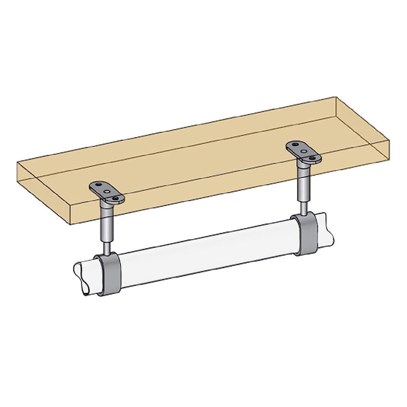10 Supporti Per Asta Guardaroba In Lega Di Zinco - Con 20 Viti, Per Tubi Appendiabiti, Argento