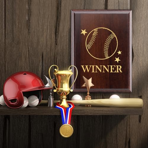 Memorywuu 4 Pcs DIY Blank Award Plaques Personalized Engraved Plaques Wooden Trophy Gift for Thank You, Photo, School, Sports, Special Achievements, Retirement(8 x 10 Inch,Cherry Color)