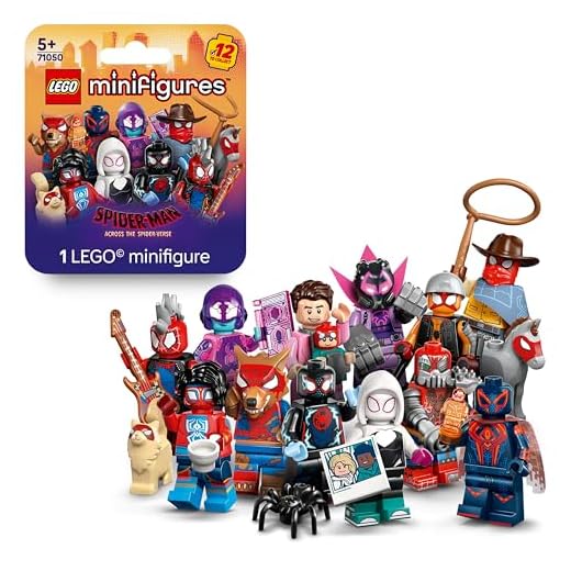 LEGO Minifigures Spider-Man: Across the Spider-Verse Giocattolo - Scatola con 1 di 12 Personaggi da Collezione Casuali con Accessori e Miles Morales - Regalo per Bambini e Bambine da 5 Anni - 71050