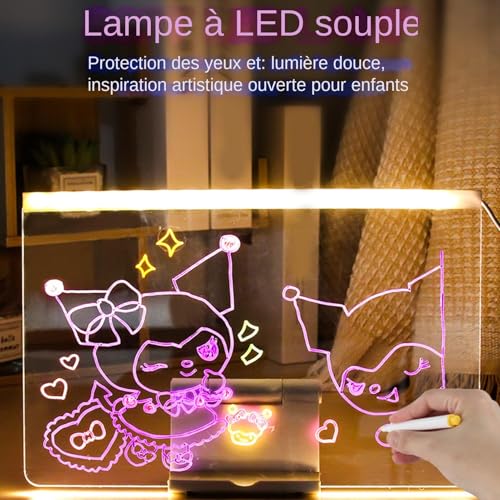 Tableau à notes LED oubliez le papier avec l'ardoise lumineuse effaçable - 4