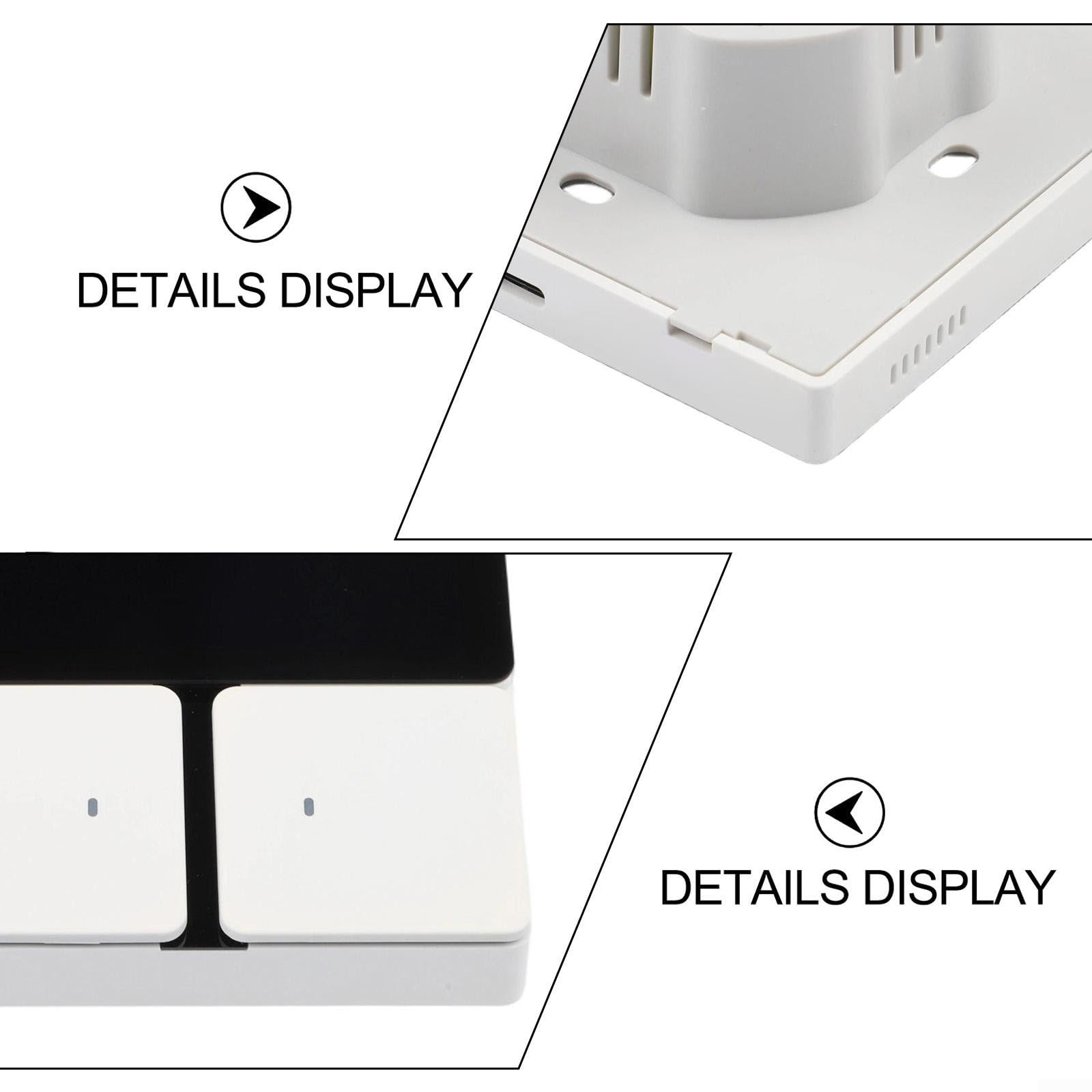 pour Smart Control Panel 3.5 Inch 3 Relays IR Hub Capacitive Touch Screen Panel 3.5 Inch White Finish IR Remote Hub Panel 3.5 Inch 3 Physical Buttons 3-Relay pour Smart Switch Panel 3.5 Inch Voice