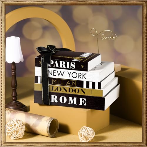 Geetery LEC-GEETERY-2229 5 Pcs Wooden Books Decor Decorative Books thumb #1