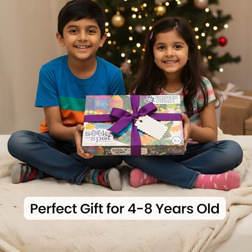 Image of The Curious Bees - Seek & Spot Puzzle & Game - Unicorn & Space Jigsaw Puzzle Combo Set | 60 Pieces + 10 Seek Cards | Gifts for Boys and Girls Ages 4-8 | BIS Approved | Made in India