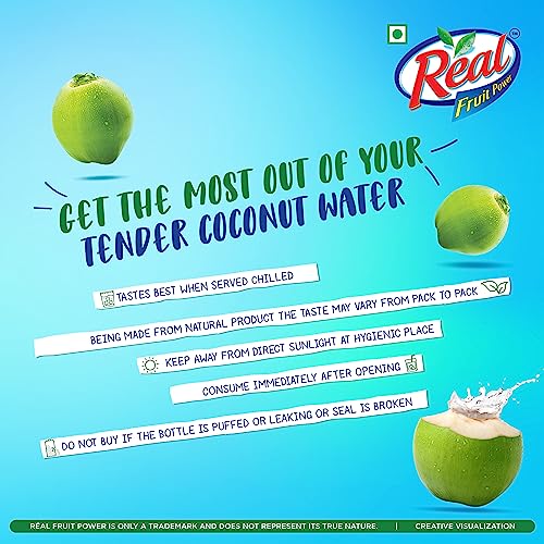 Image of DABUR Real Activ 100% Tender Coconut Water - No Added Sugars - 200ml (Pack of 6)