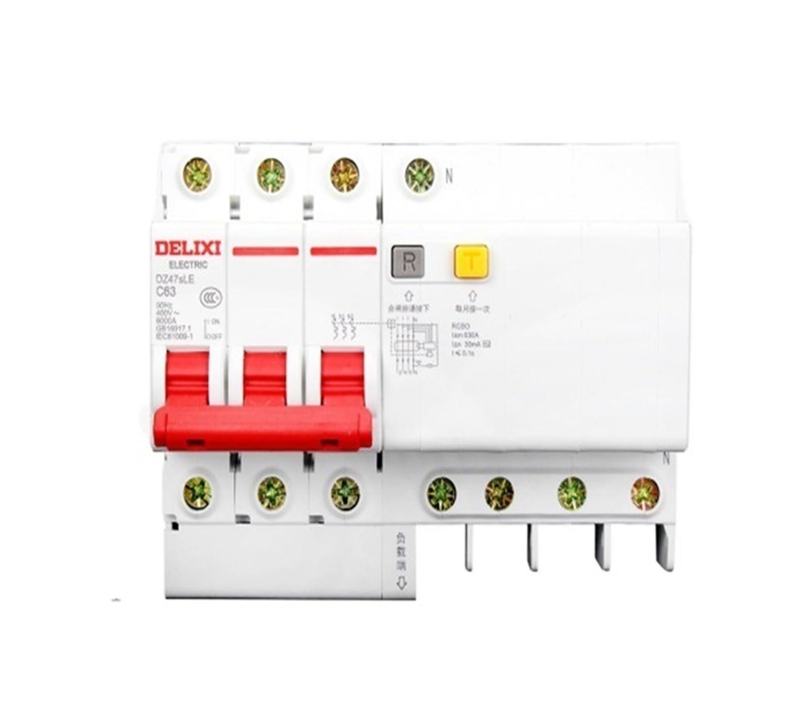 Disyuntor de Corriente DZ47sLE evita cortocircuitos por humedad con su interruptor de aire 25A