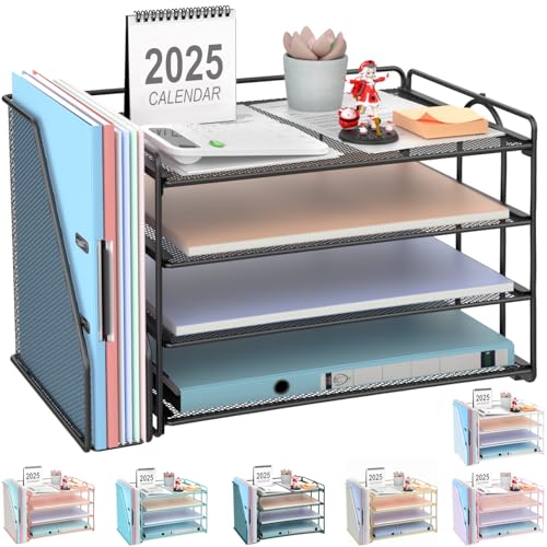 gianotter 4-Tier Paper Organizer With Magazine Holder, Desk Organizers and Accessories, Desk...
