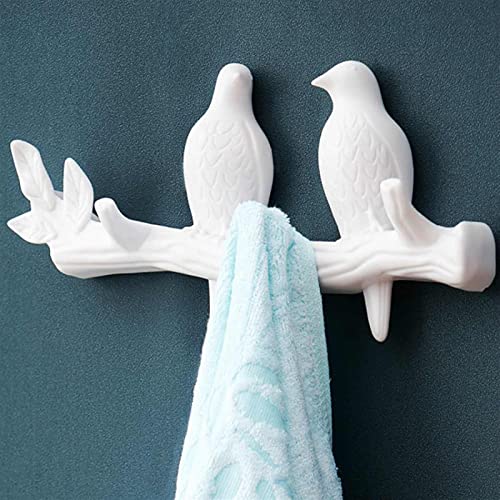 Percheros Para Colgar Abrigos Creative Wall Coat Rack Resin Bird Decorative Wall Hook Suitable for Bedroom Kitchen Entrance Coat Rack Perchero Para Colgar Bolsas(C) - Image 5