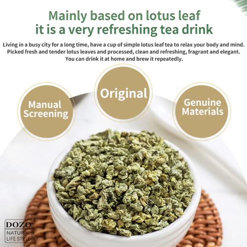 DOZO Lotus Leaf Lotus Leaves Tea Dried 11.98oz/340g Natural Loose Leaf Tea100% Herbal Tea Vegan Caffeine-Free 荷叶茶 荷葉