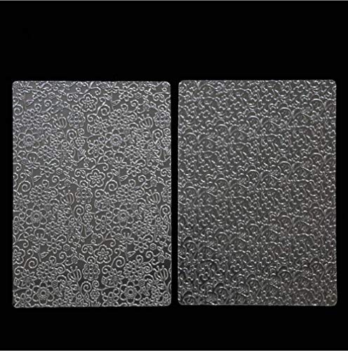 Zqwe 6Pcs Texture Mat Stencil Molds Biscuit Cake Mold Floral Texture Fondant Transparent Printing Mould Baking Cake Decoration #TOP4