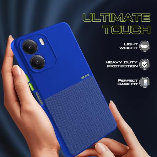 Image of AIBEX Premium Back Cover Case Compatible for Redmi 15A 5G | Scratch & Drop Tested Shockproof Matte Texture Case with Soft Microfibre Lining | Slim Fit Cover with Anti-Scratch Finish - Blue