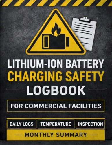 Lithium-Ion Battery Charging Safety Logbook for Commercial & Industrial Facilities: Professional Documentation Log for Warehouses, Fleet Operations, Distribution Centers & Insurance Inspections