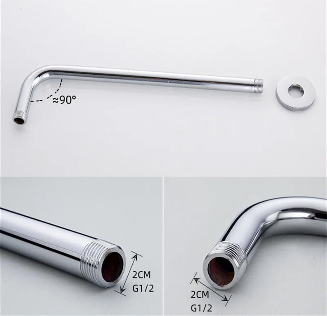 Bathroom Wall Mounted Shower Arm Extension Ceiling Stainless Steel Chromed Shower Head Arms Rod Hardware Accessories