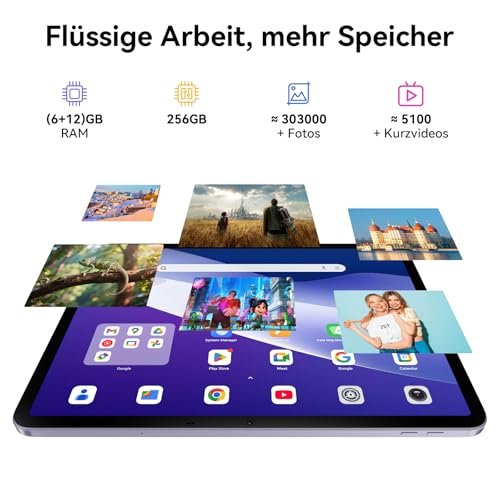 Blackview Link 8 Tablet 13 Zoll,Tablet mit Tastatur und Stift,90Hz Gaming Android 15 Tablets,18GB RAM+256GB ROM,MediaTek G100 Gemini AI/PC Modus/2K+ FHD/8400mAh/Widevine L1/Face ID/16MP+13MP/GPS – Bild 6