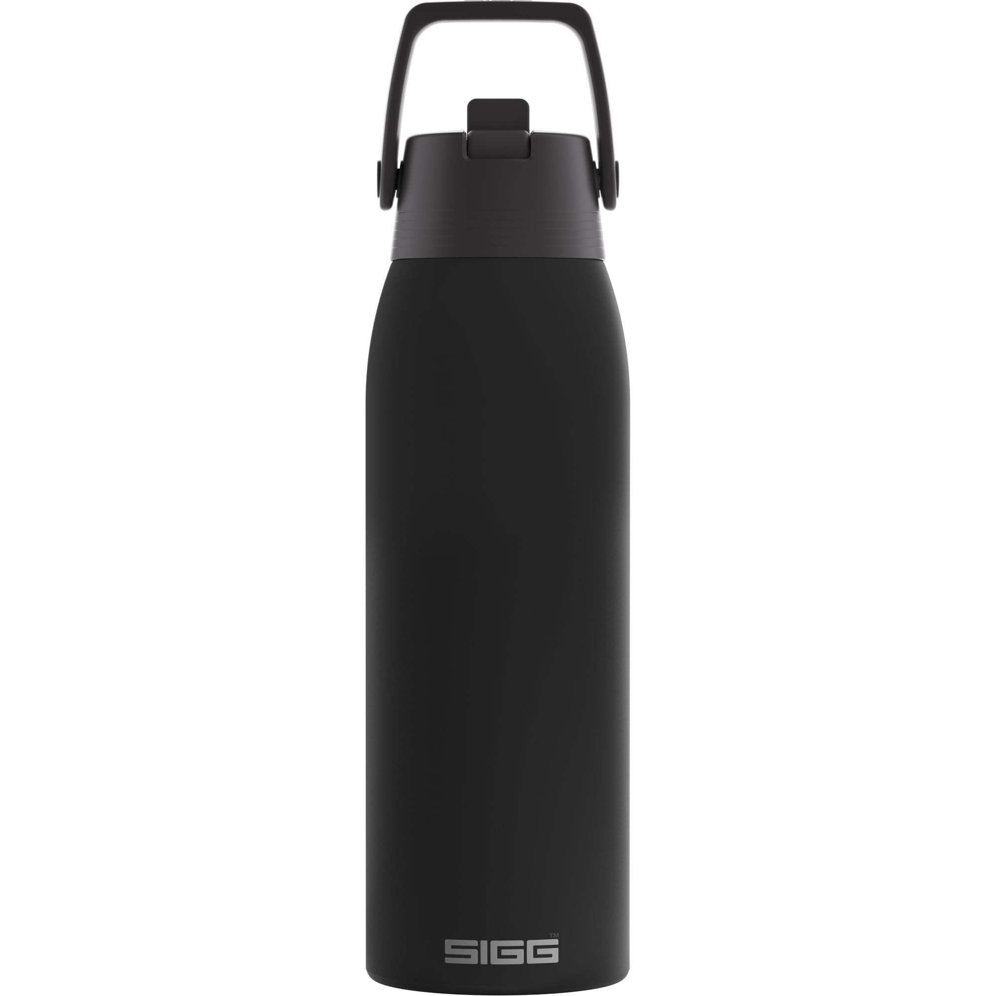 SIGG - Gourde Isotherme - Bouteille Thermos Shield Therm FLIP Black - Anti-fuite - Compatible lave-vaisselle - Sans BPA - 90% acier inoxydable recyclé - Noir - 1L